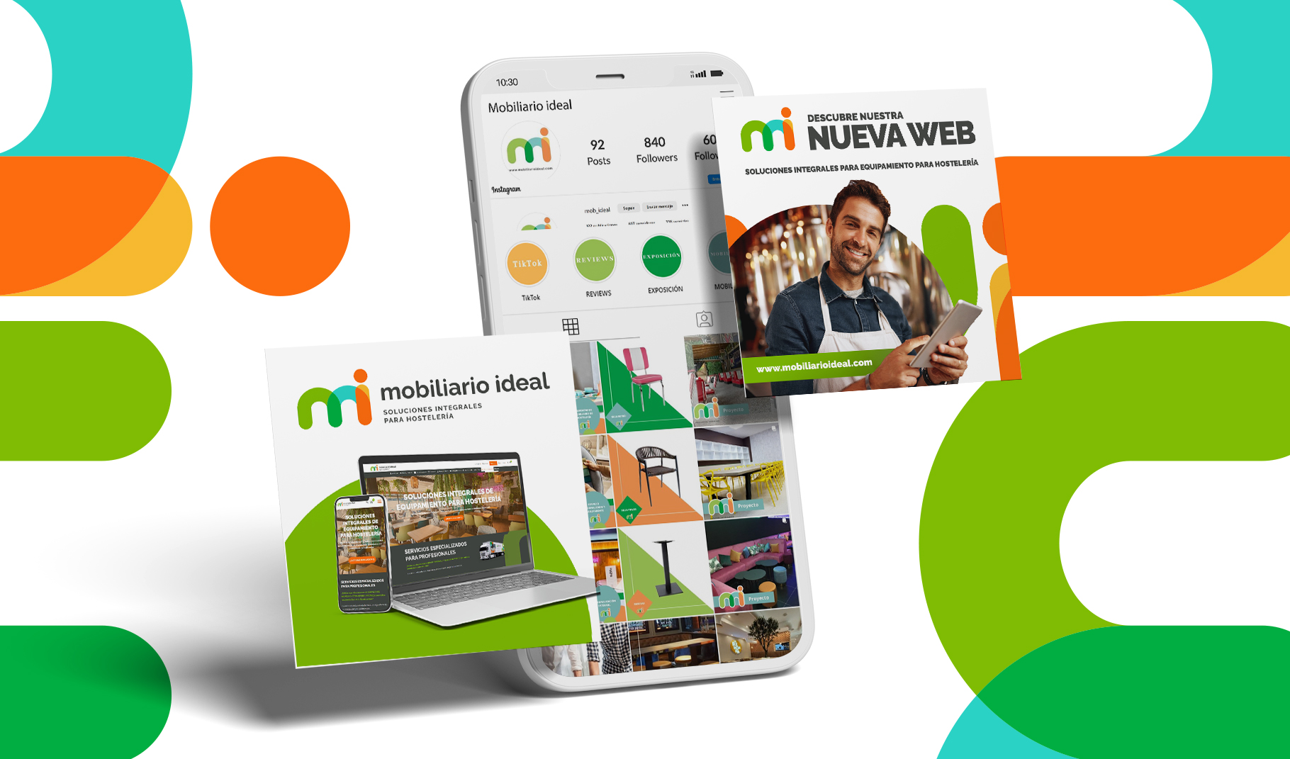 campaña publicidad lanzamiento nueva web mobiliario ideal